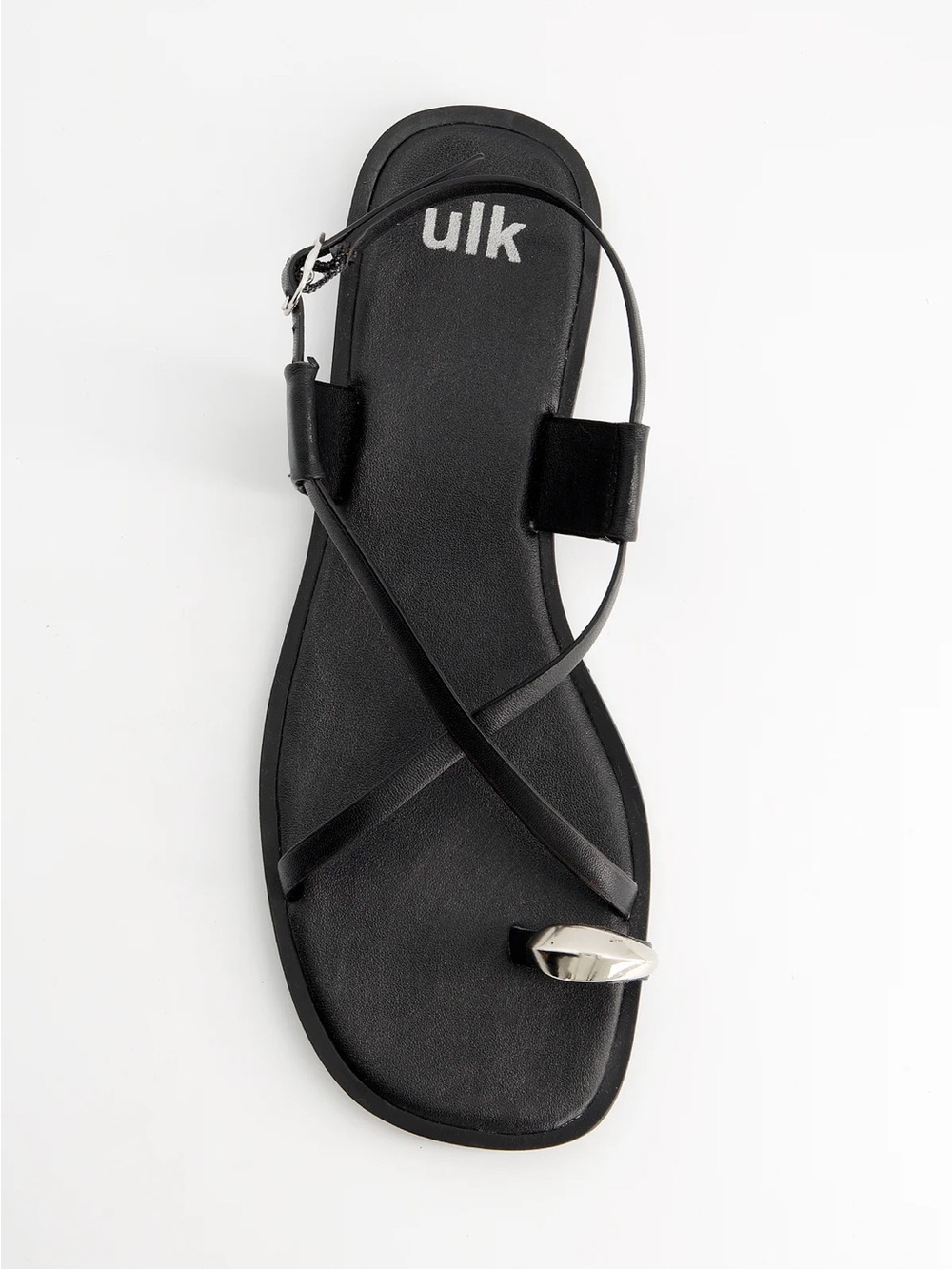 Ulanka Black Leather Sandal - Ossy